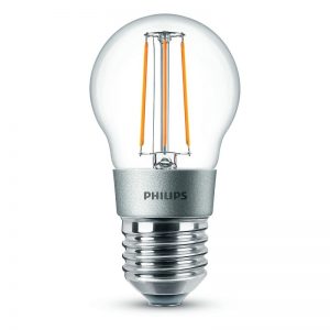 Žarulja LED Philips E27, P45 topla 4,5W gl.dim