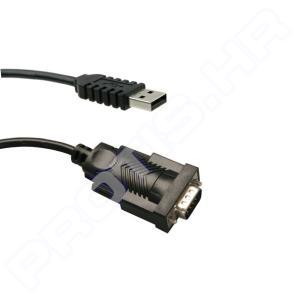 USB to serial 1,8m, AM - 9pinM, Vrsta kabla USB, Konektori AM -> 9M, Duljina 1,8 m, Boja crni