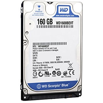 Western Digital WD1600BEVT 160 GB 5400RPM SATA 8 MB 2.5-Inch Notebook Hard Disk